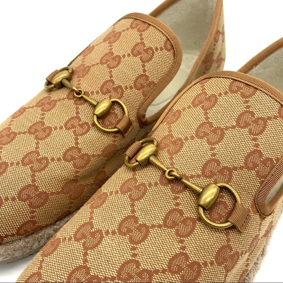 GUCCI Women’s GG Canvas Beige Espadrilles 609424 - Picture 10 of 14